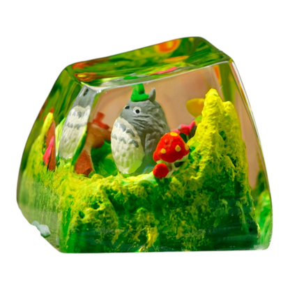 Totoro Meadow resin artisan keycap