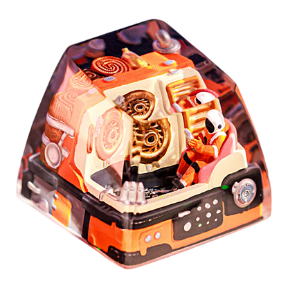 Astronaut Orange resin artisan keycap
