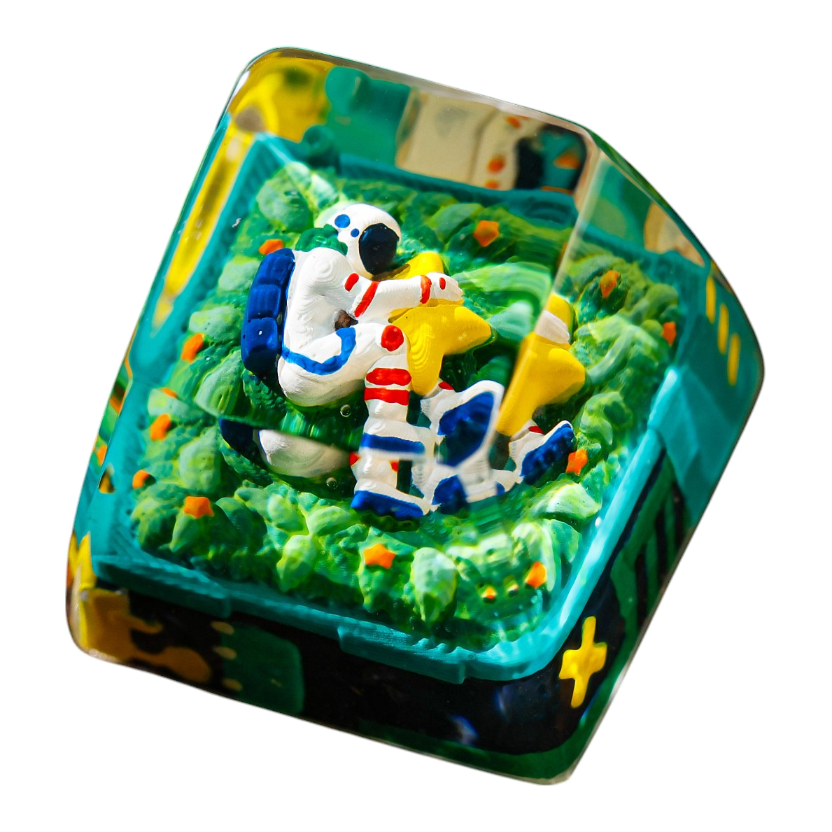 Astronaut Green #3 resin artisan keycap
