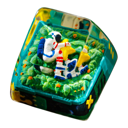 Astronaut Green #3 resin artisan keycap