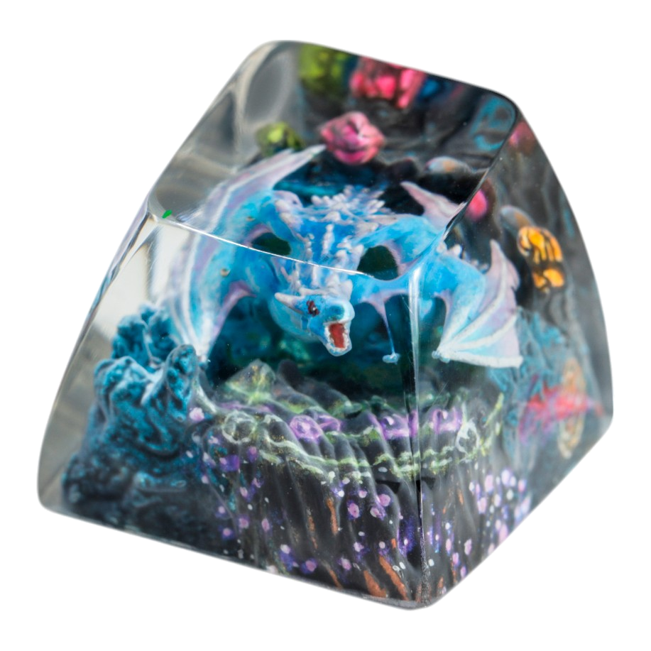 Blue Dragon resin artisan keycap