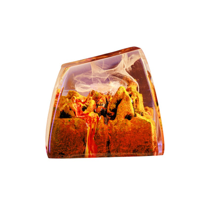 Volcano resin artisan keycap