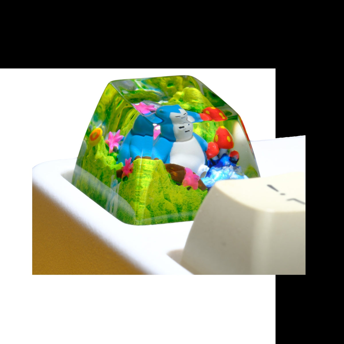 Snorlax Mushroom Bloom resin artisan keycap
