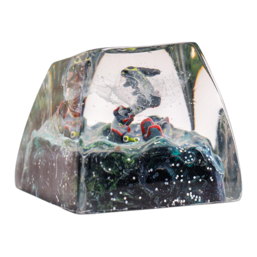 Rayquaza Blue resin artisan keycap