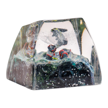 Rayquaza Blue resin artisan keycap