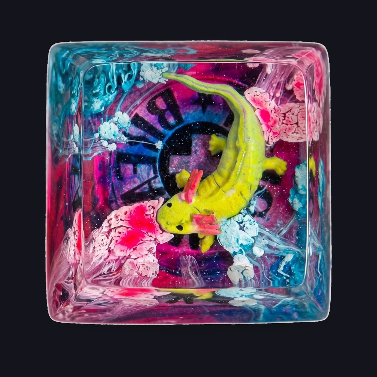 Sea Serpent Resin Keycap — top view