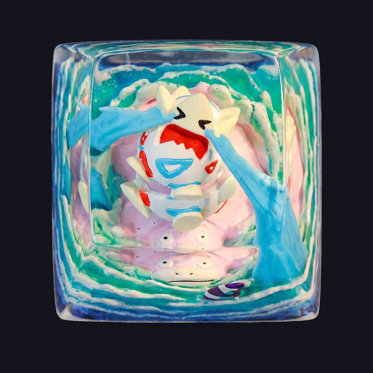 Togepi #2 Resin Keycap — top view