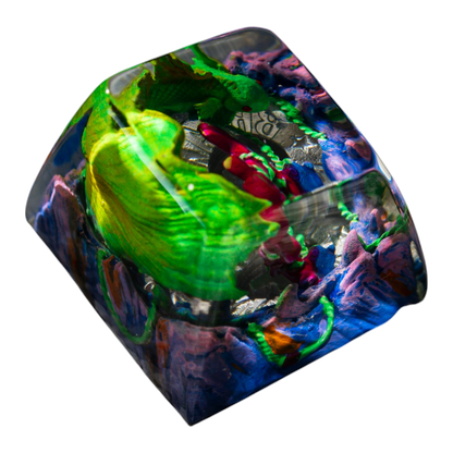 Koi Fish Green resin artisan keycap
