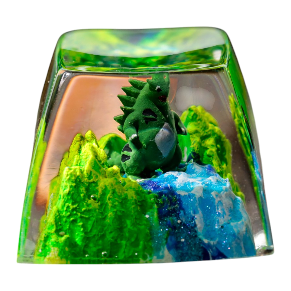 Tyranitar resin artisan keycap