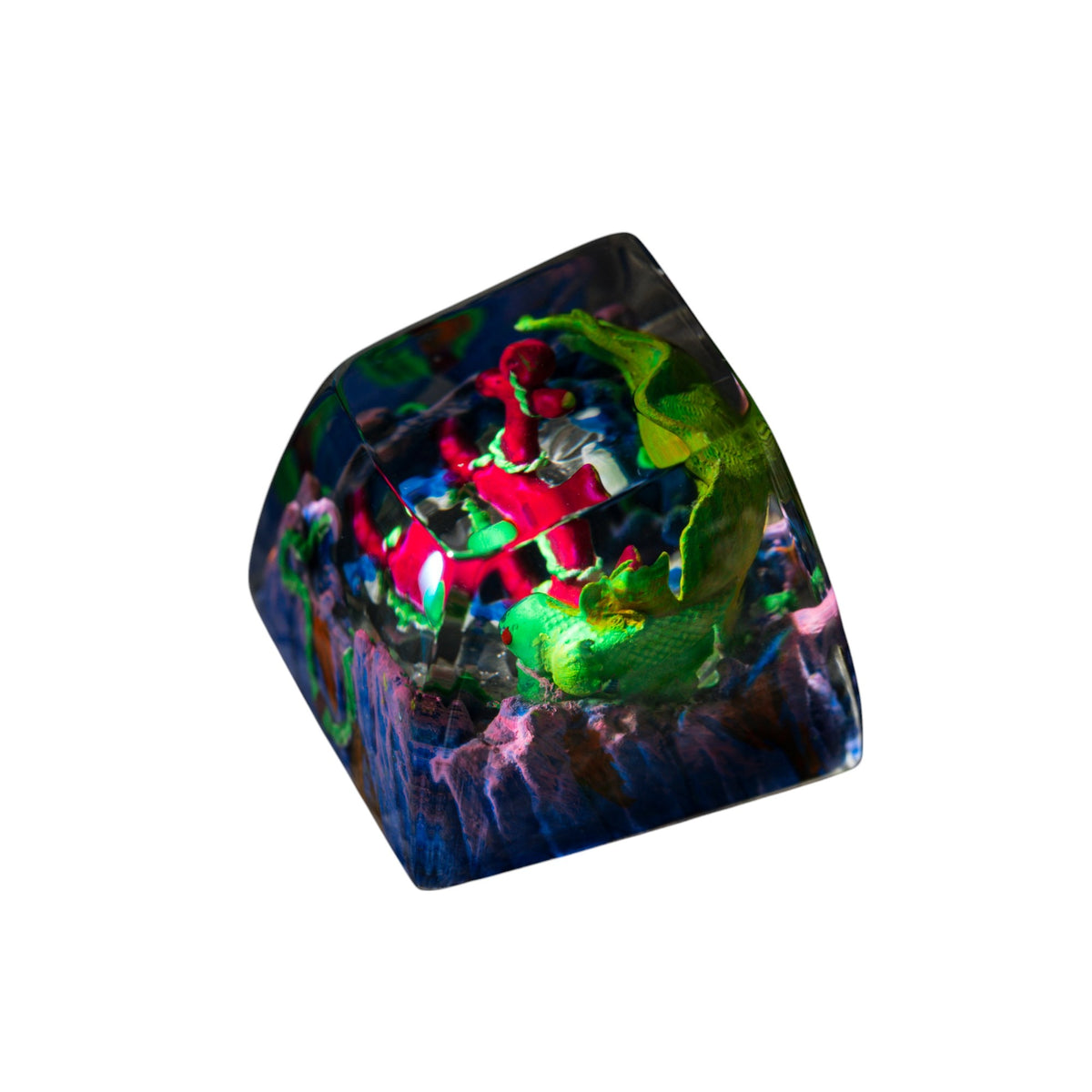 Koi Fish Green resin artisan keycap