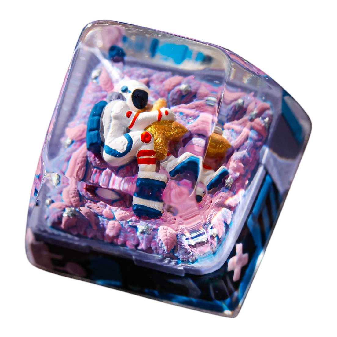 Astronaut Blue #3 resin artisan keycap