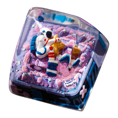 Astronaut Blue #3 resin artisan keycap