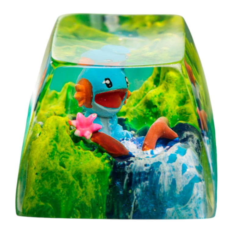 Mudkip Meadow Falls resin artisan keycap