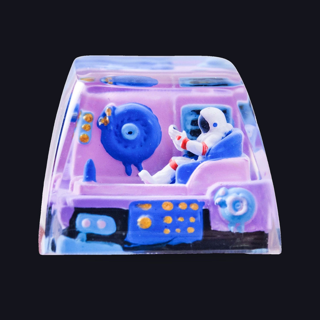 Astronaut Blue Resin Keycap