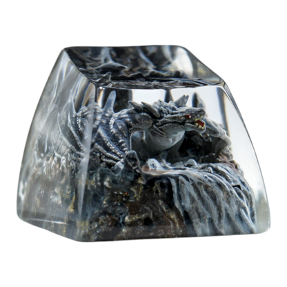 Grey Dragon resin artisan keycap