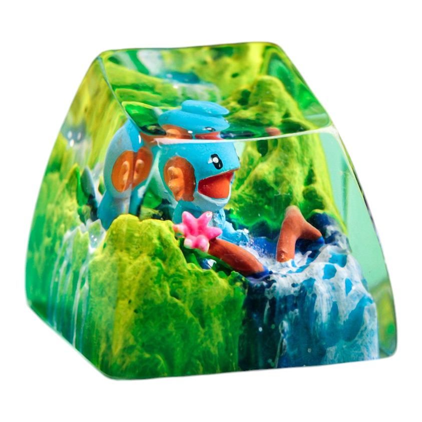 Mudkip Meadow Falls resin artisan keycap