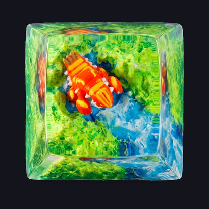 Groudon Resin Keycap — top view