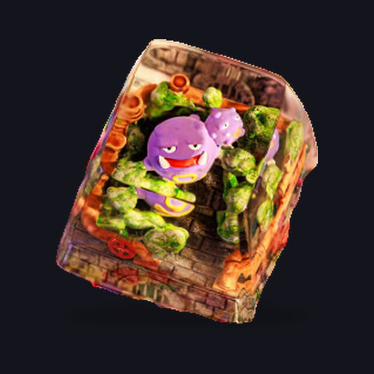 Weezing Resin Keycap — studio square