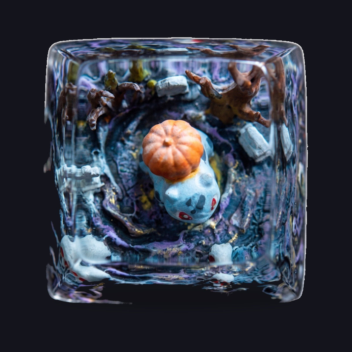 Halloween #2 Resin Keycap — top view