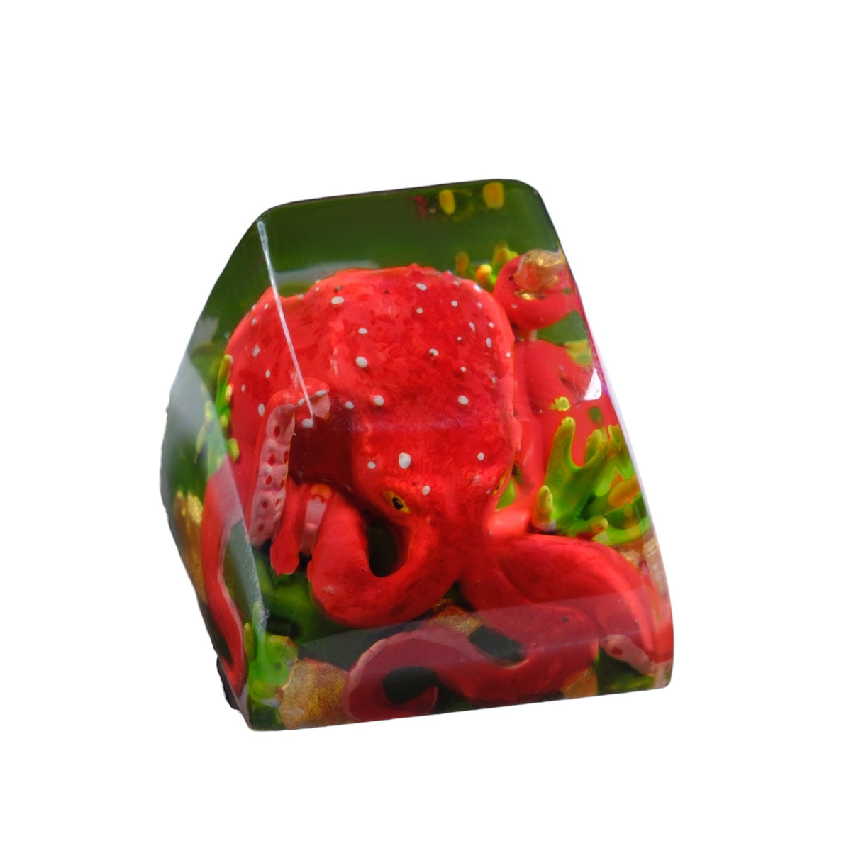Octopus Red resin artisan keycap