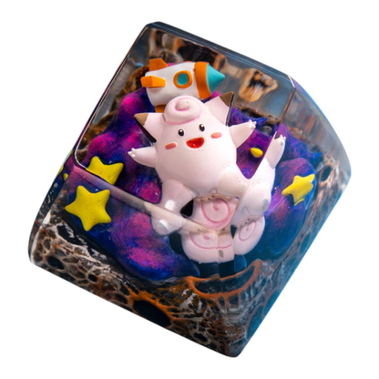 Clefairy resin artisan keycap