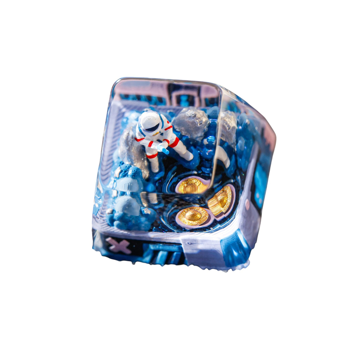Astronaut Blue #2 resin artisan keycap
