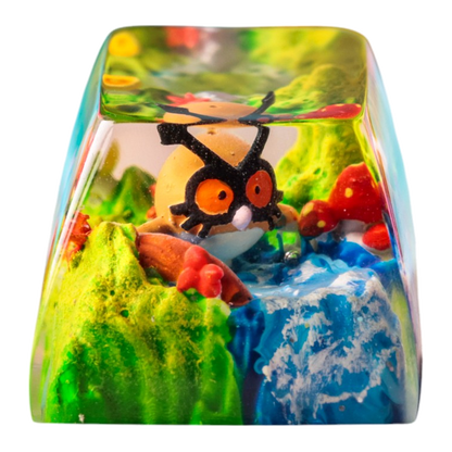 Hoothoot resin artisan keycap