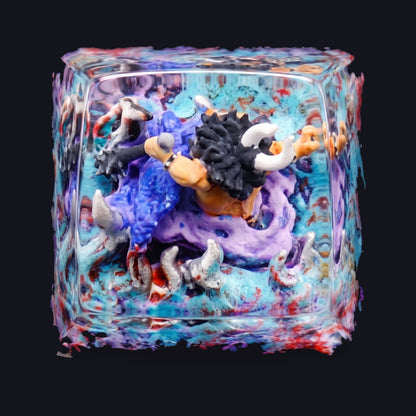 Kaido #2 Resin Keycap — top view
