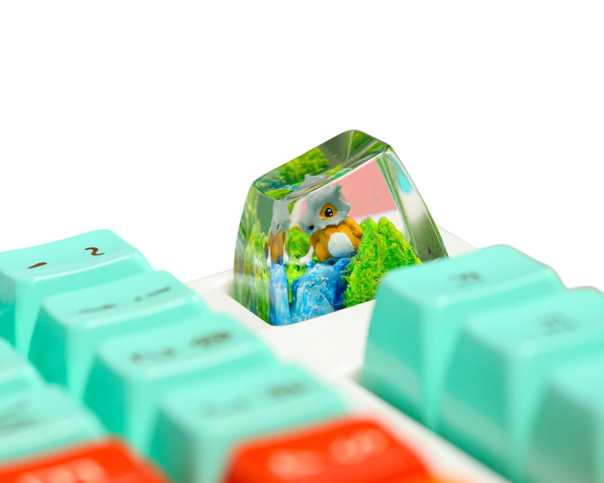 Cubone Meadow Falls resin artisan keycap
