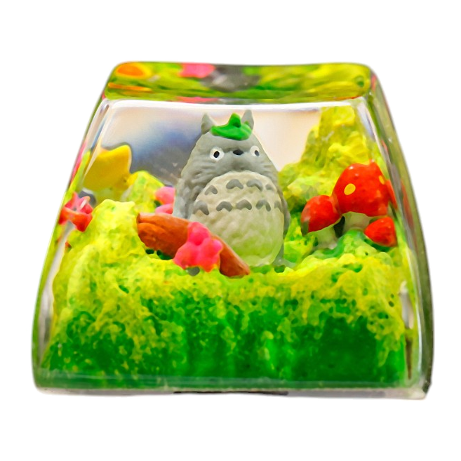 Totoro Meadow resin artisan keycap