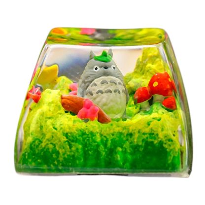 Totoro Meadow resin artisan keycap