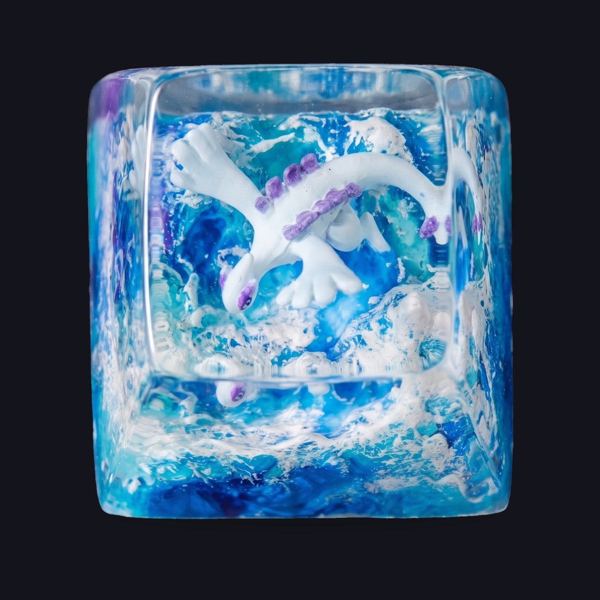 Lugia Resin Keycap — top view