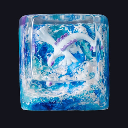 Lugia Resin Keycap — top view