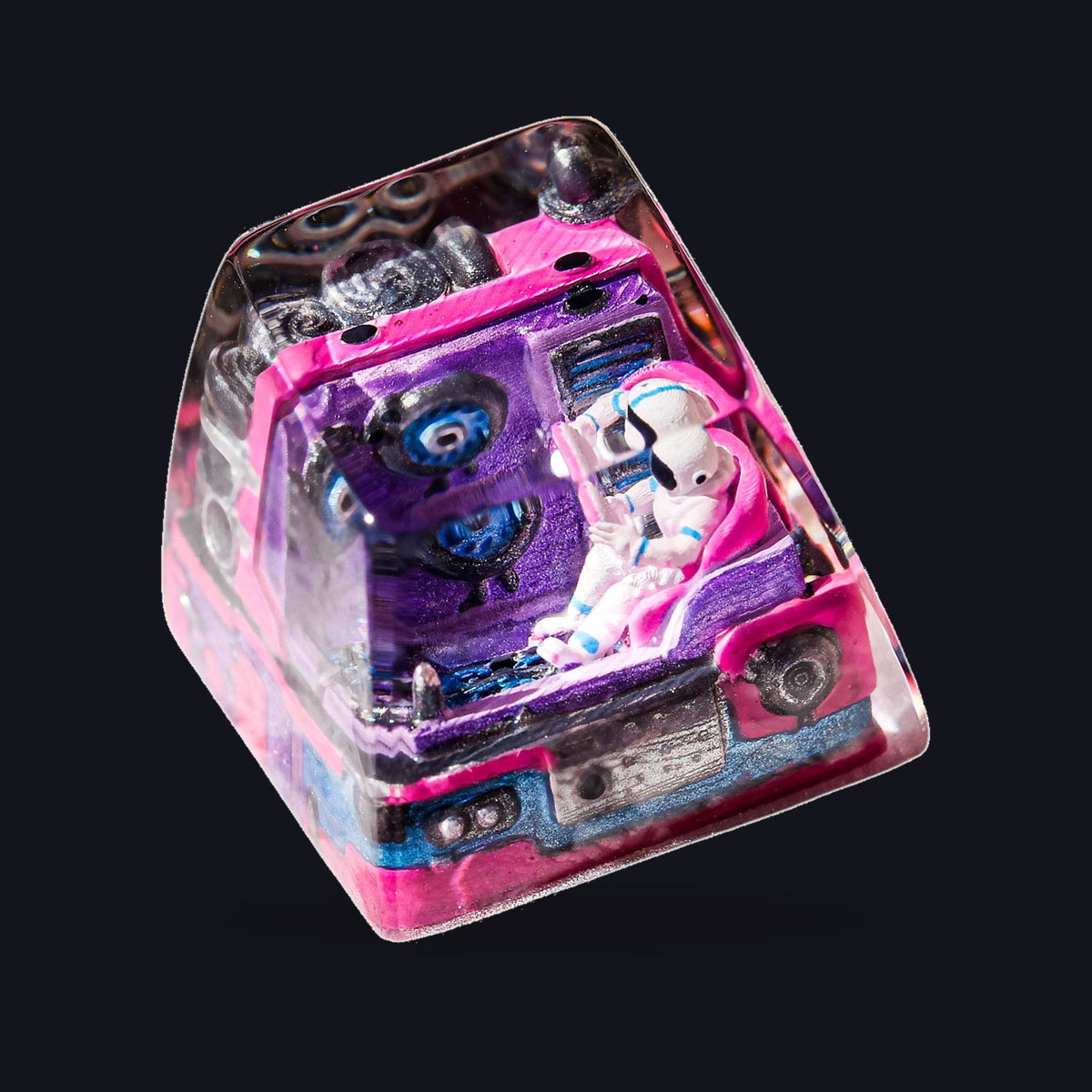 Astronaut Pink Resin Keycap — studio square