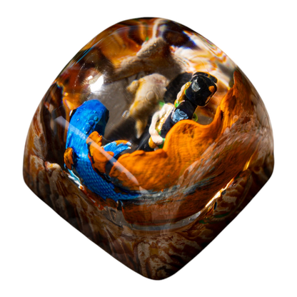 Koi Fish Blue resin artisan keycap