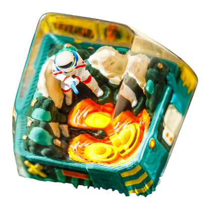 Astronaut Green #2 resin artisan keycap