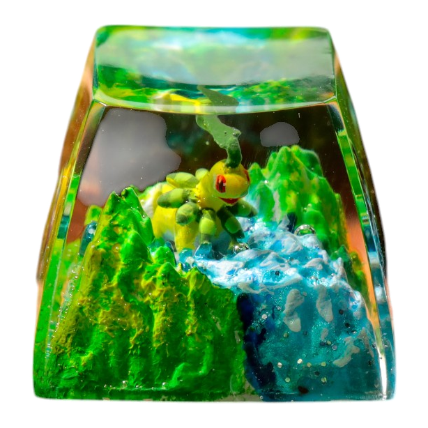 Bayleef resin artisan keycap