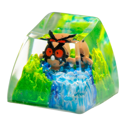 Hoothoot resin artisan keycap