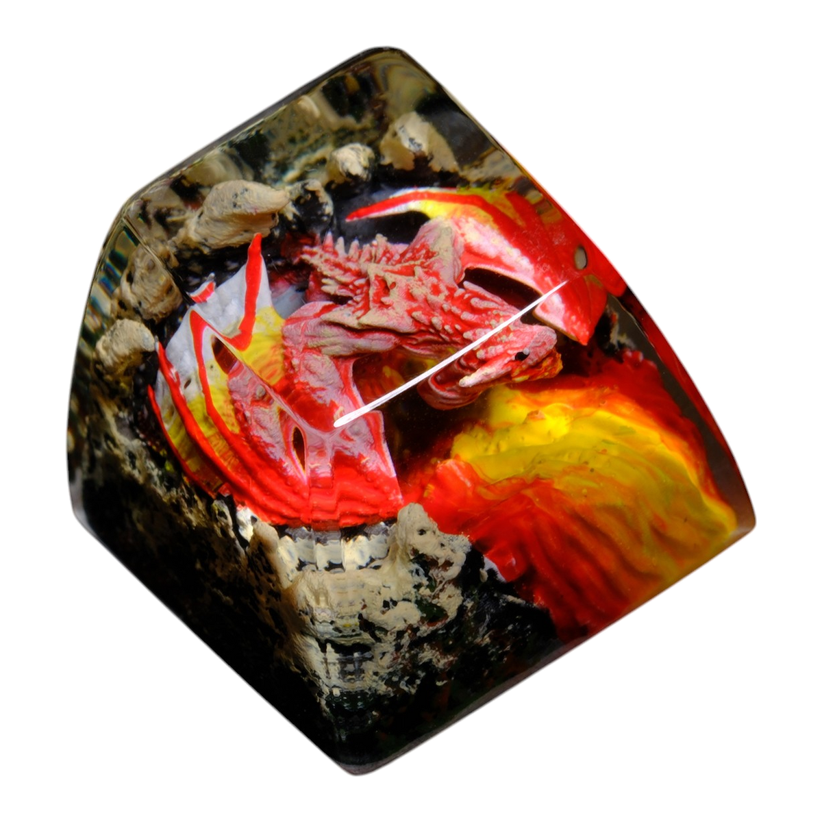 Red Dragon resin artisan keycap