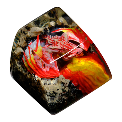 Red Dragon resin artisan keycap