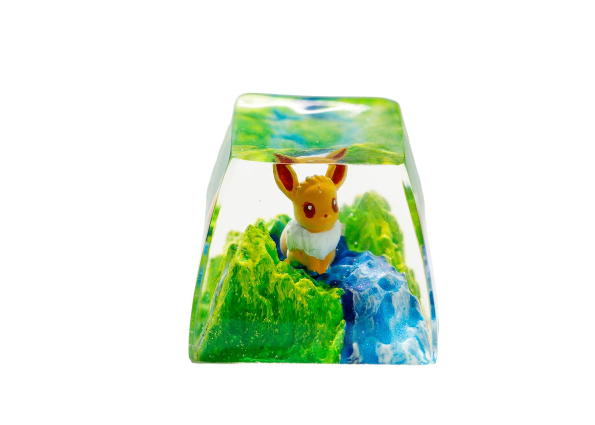 Eevee Meadow Falls resin artisan keycap