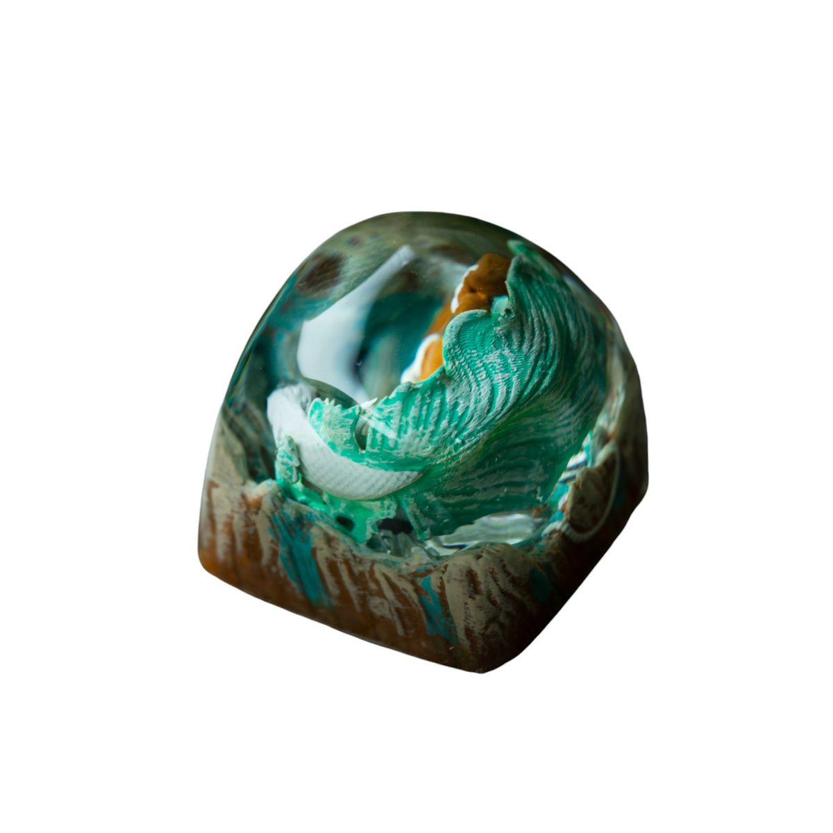 Koi Fish White resin artisan keycap