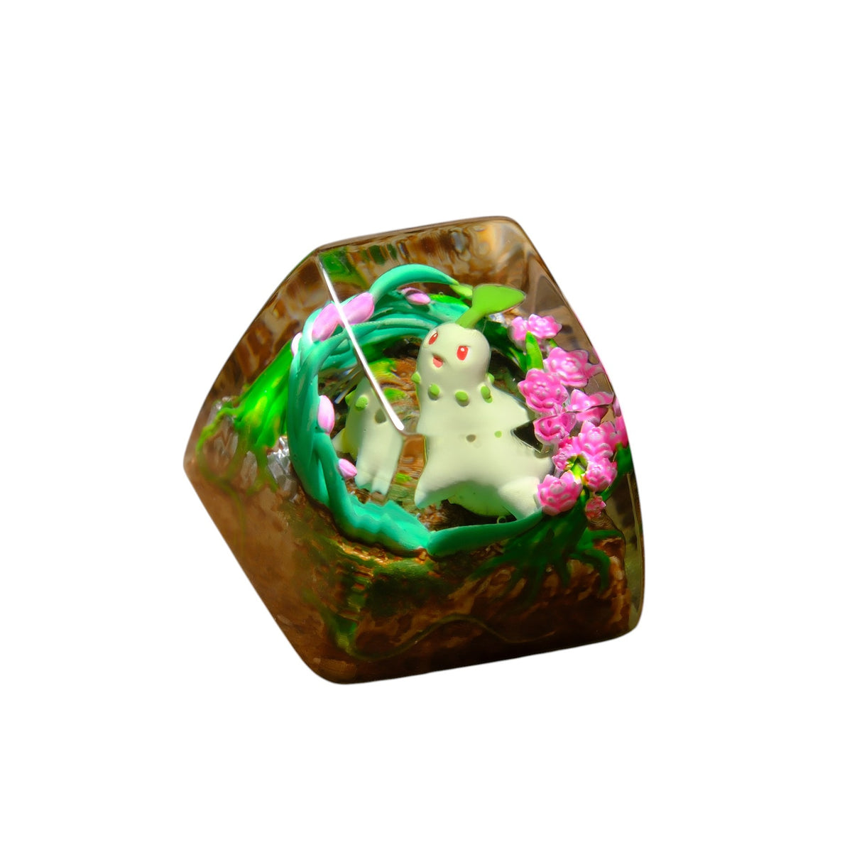 Chikorita resin artisan keycap