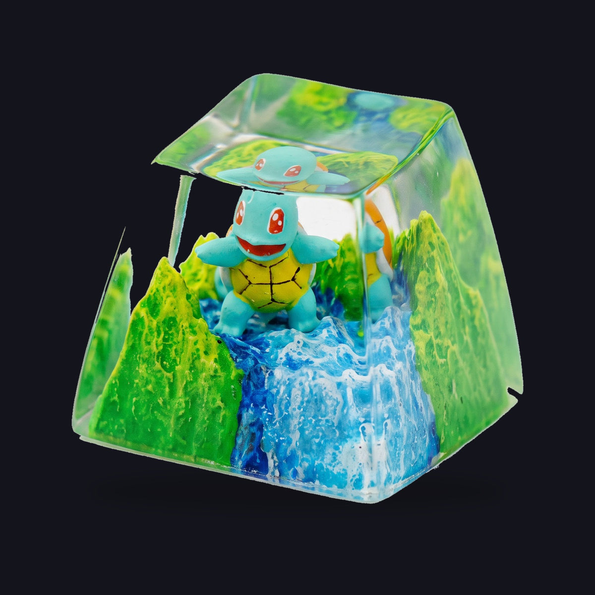 Squirtle Resin Keycap — studio square