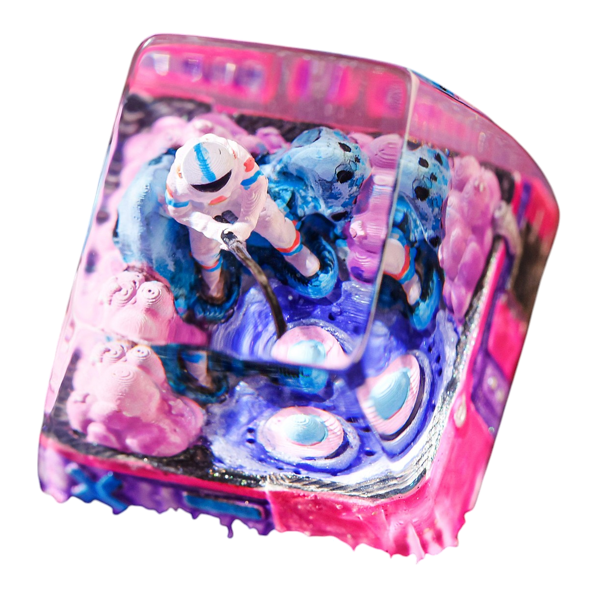 Astronaut Pink #2 resin artisan keycap