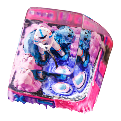 Astronaut Pink #2 resin artisan keycap