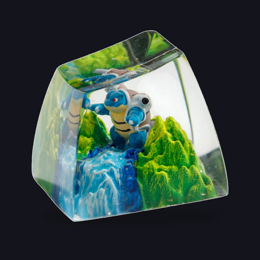 Blastoise Waterfall Resin Keycap — studio square