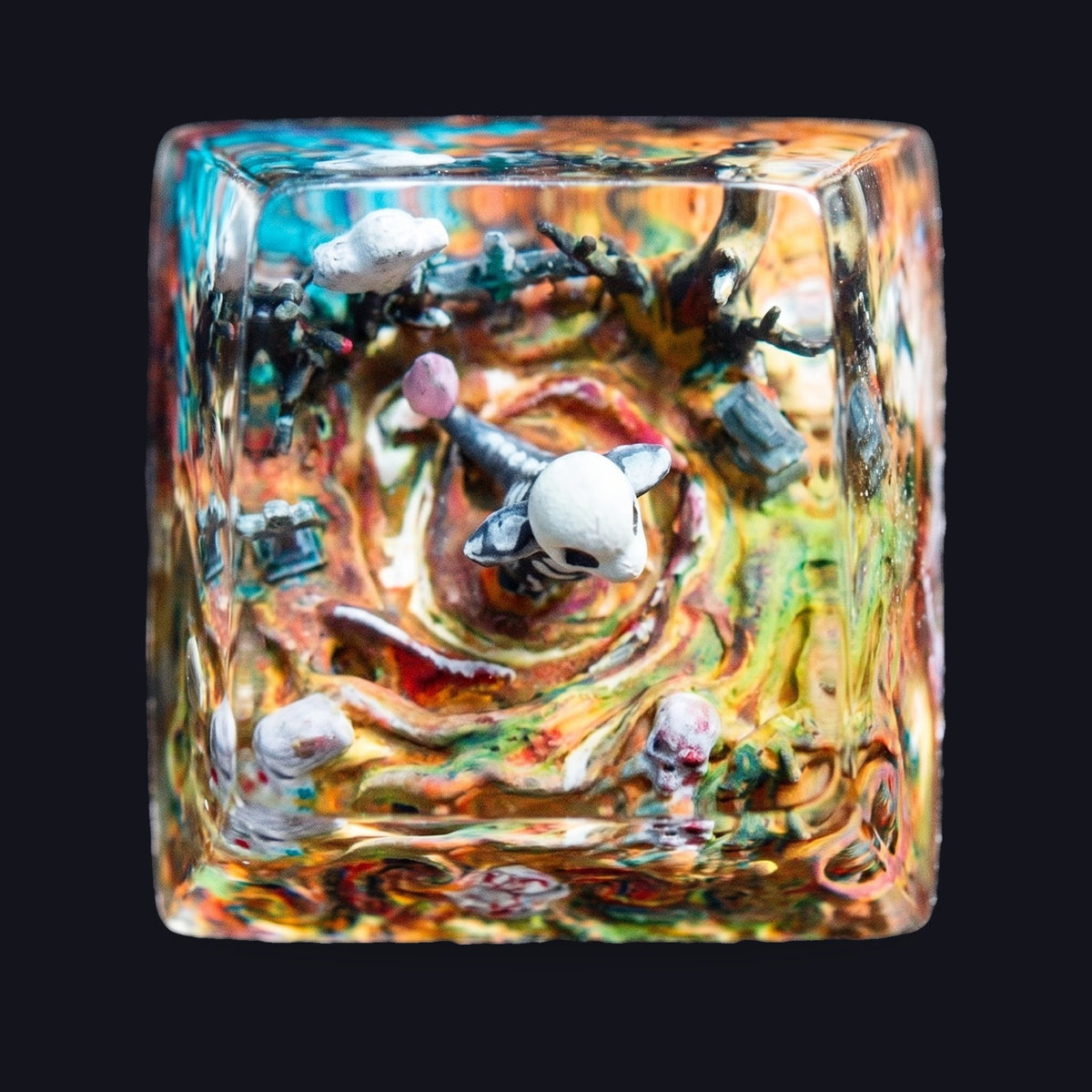 Halloween Resin Keycap — top view
