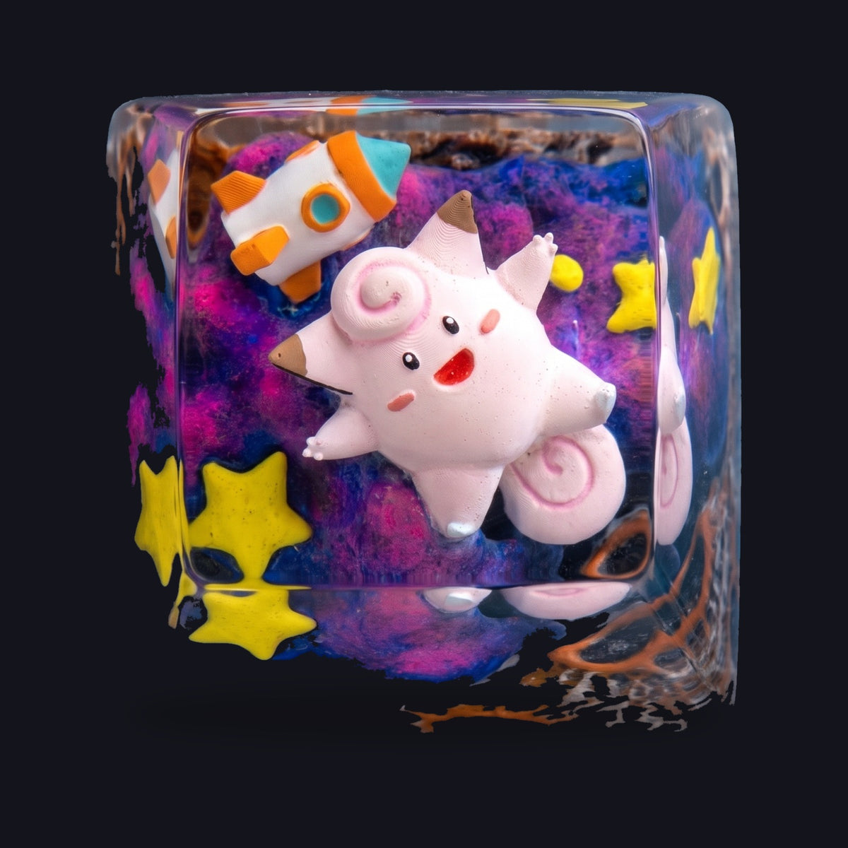 Clefairy Resin Keycap — top view