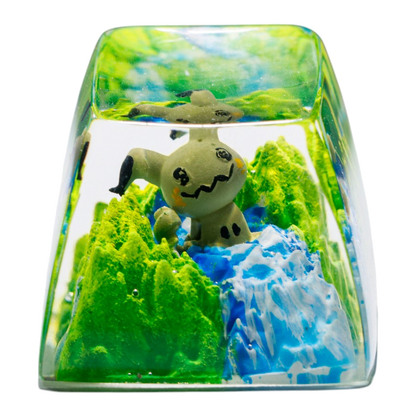 Mimikyu Meadow Falls resin artisan keycap